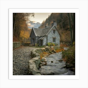 Cottage In The Woods 1 Art Print