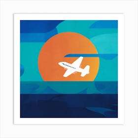 Airplane In The Sky Art Print