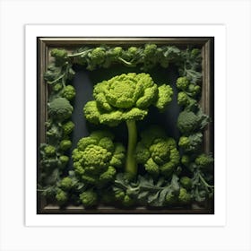 Framed Broccoli 11 Art Print