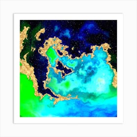 100 Nebulas in Space with Stars Abstract n.029 Art Print