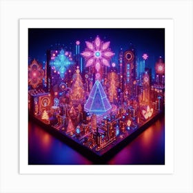 Christmas City Art Print