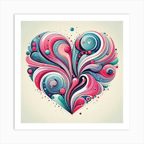 Abstract Heart Art Print