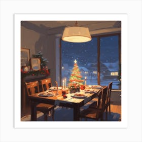 Christmas Table 1 Art Print