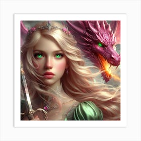 Dragon Princess Art Print