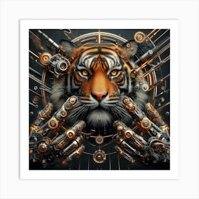 Robot Tiger Art Print