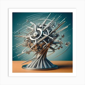 Kinetic Sculpture With Moving Parts (1) Art Print