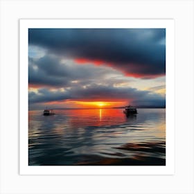 Sunset On The Water 23 Art Print