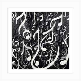 Black and White Abstract Art 212 Art Print