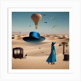 Woman In The Desert 7 Art Print