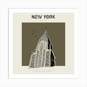 Locations New York Chrysler Building Square Art Print