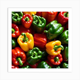 Colorful Peppers 56 Art Print