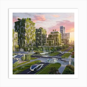 Futuristic Cityscape 6 Art Print