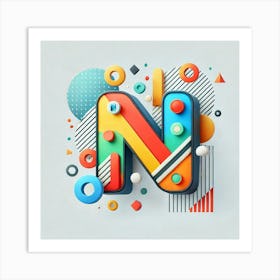 Letter N Art Print