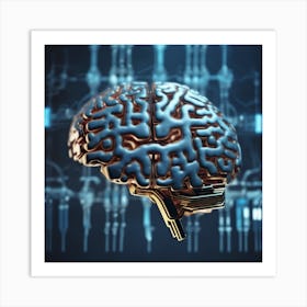 Artificial Intelligence Brain 42 Art Print