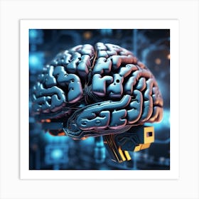 Artificial Intelligence Brain 25 Art Print