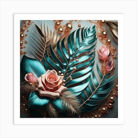 Abstract Floral Painting Art Print