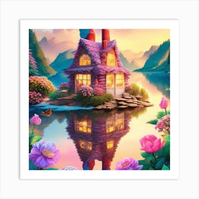 House By The Lake Art Print