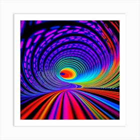 Psychedelic Tunnel Art Print