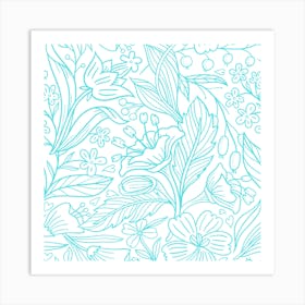 Seamless Pattern With Flowers 6 Art Print