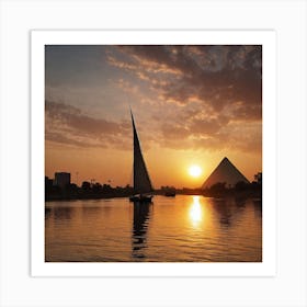 Sunset In Egypt Art Print