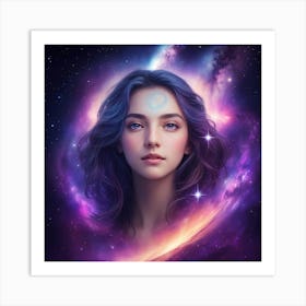 Nebula Girl Art Print