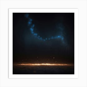 Dark Space Background Art Print