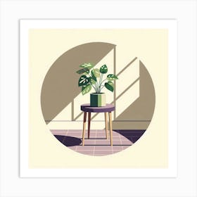 Plant On A Table 4 Art Print