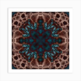 Blue Bubbles Pattern 2 Art Print