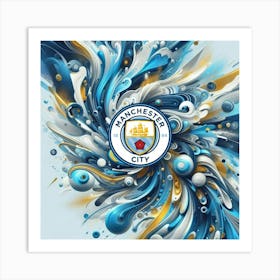 Manchester City F.C. Logo Wall Art 7 Art Print