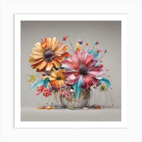 Flowers In A Vase 3 Art Print