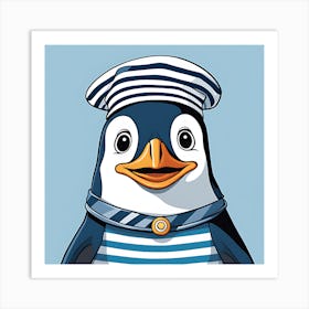 Penguin Sailor Art Print
