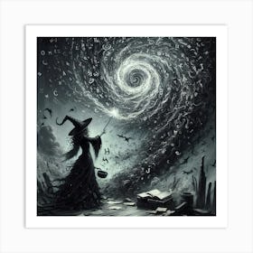 Witch With A Wand Art Print