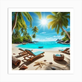 Tropical paradise day 1 Art Print