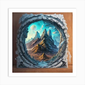 Great photo of a mountain landscape Art Print