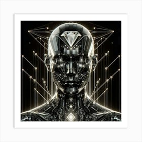 Man With A Diamond Head Art Print