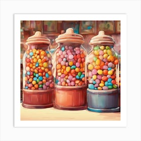 Candy Jars Art Print