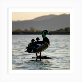 Wood Ducks Art Print