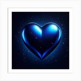 Blue Heart Art Print