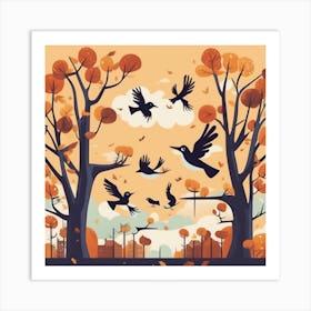 Autumn In The Park 1 Art Print