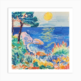 Seaside Painting Matisse Style 3 Art Print