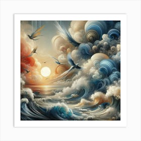 Birds In The Sky Art Print