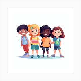 Group Of Kids 1 Art Print