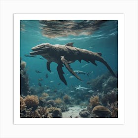 Prehistoric marine creatures Art Print