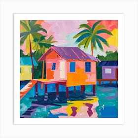 Abstract Travel Collection Caye Caulker Belize 1 Art Print