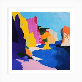 Colourful Abstract Calanques National Park France 1 Art Print