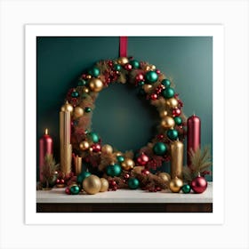 Christmas Wreath Art Print