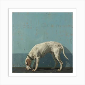 Dog Sniffing Art Print