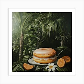 Donut In The Jungle Art Art Print