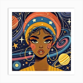 Selenith Celestial Portrait Art Print