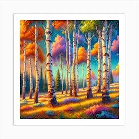 Birch Forest Art Print